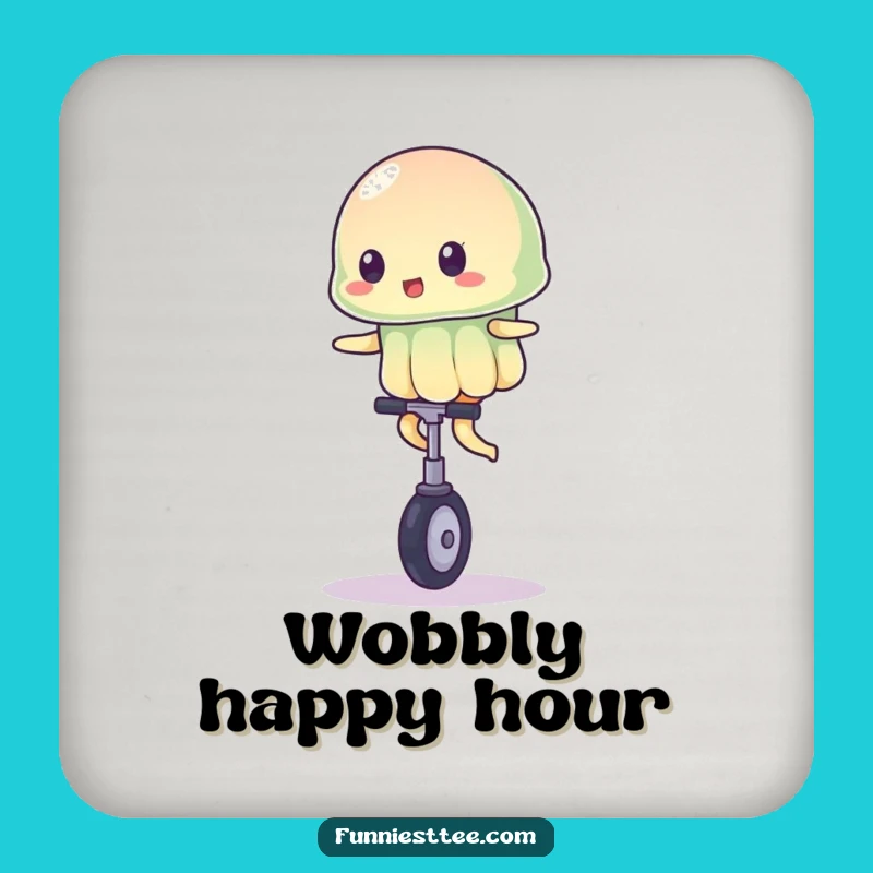 Funny Wobbly Jelly Coaster - Unicycle Protection, Hilarious Drink Gift