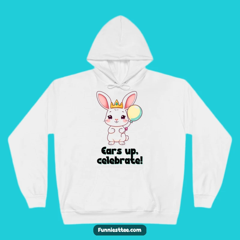 Funny Rabbit King Hoodie - Cozy & Hilarious Regal Comfort!