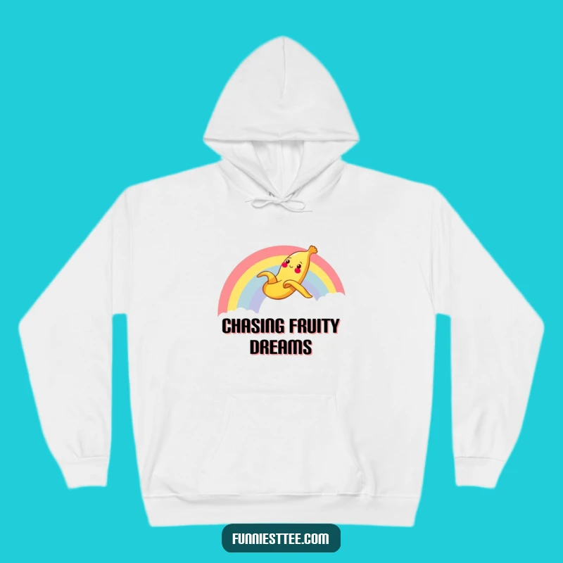 Funny Banana Rainbow Hoodie: Cheerful Comfort for Slippery Adventures