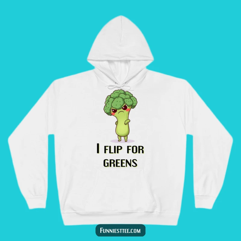 Funny Grumpy Broccoli Handstand Hoodie - Cozy Veggie Fitness Comfort
