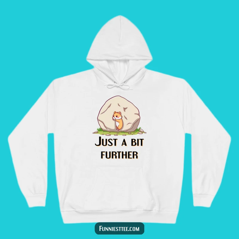 Funny Hamster Boulder Push Hoodie: Cozy & Hilarious Motivation for Cold Days
