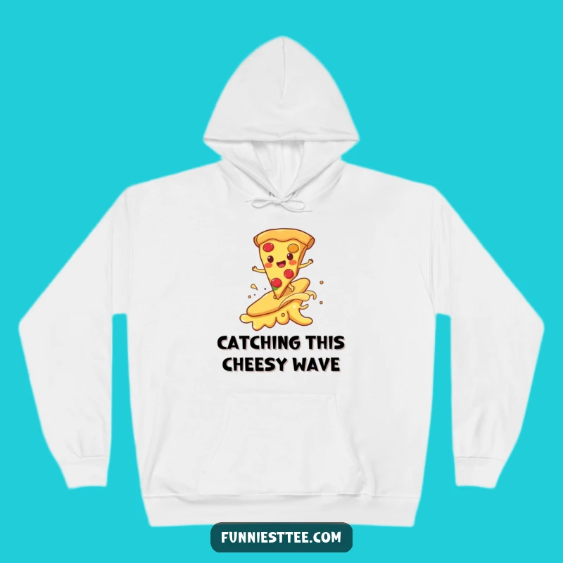 Funny Pizza Surf Hoodie - Cozy and Hilarious Comfort for Food Fans
