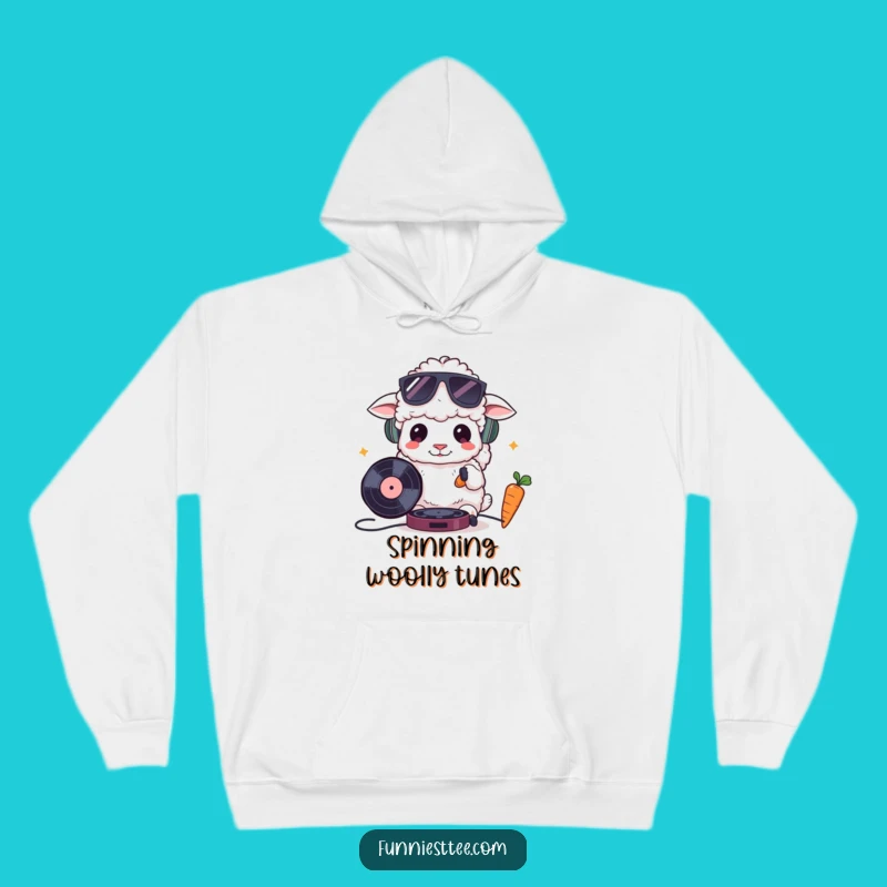 Funny DJ Sheep Hoodie - Cozy and Hilarious Comfort for Music Fans