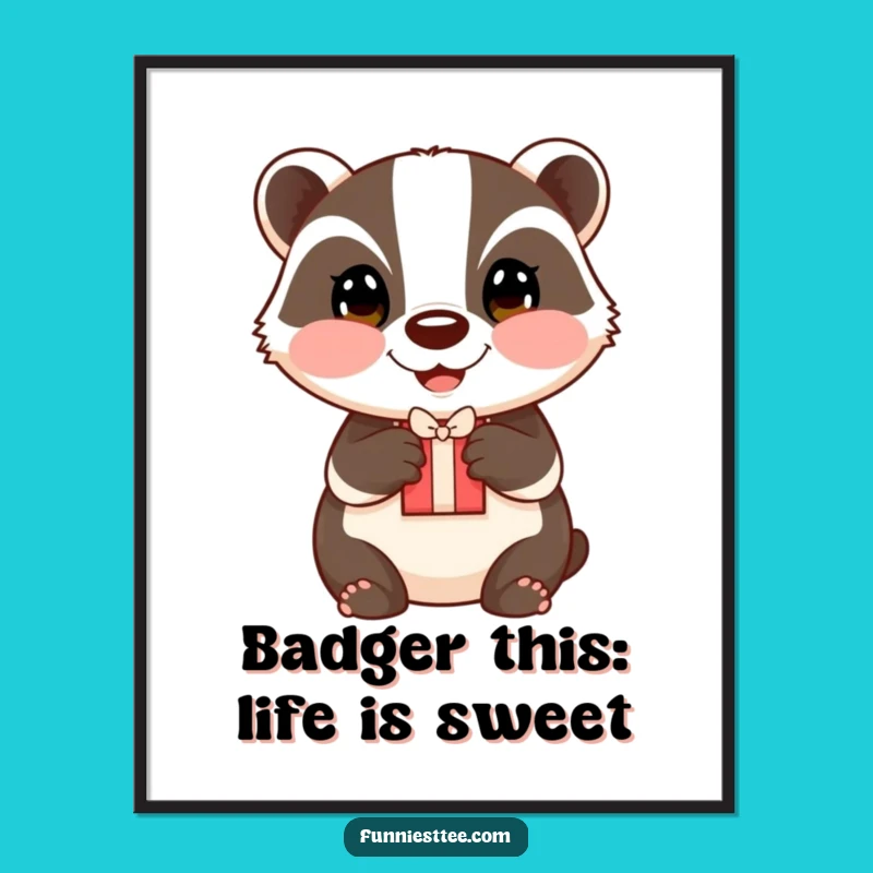 Free Printable Badger Wall Art - Funny Downloadable Decor for Cozy Spaces
