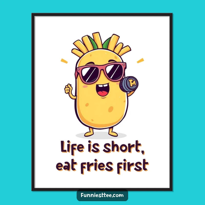 Free Printable Potato Rockstar Art - Funny Downloadable Poster for Your Wall