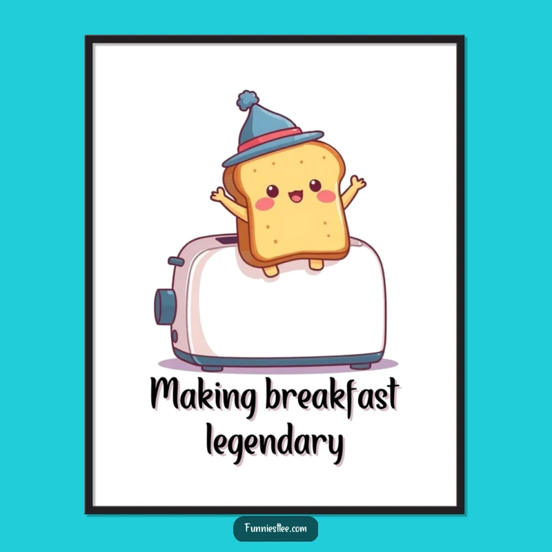 Funny Free Printable Wall Art: Dramatic Toast Leap Digital Decor