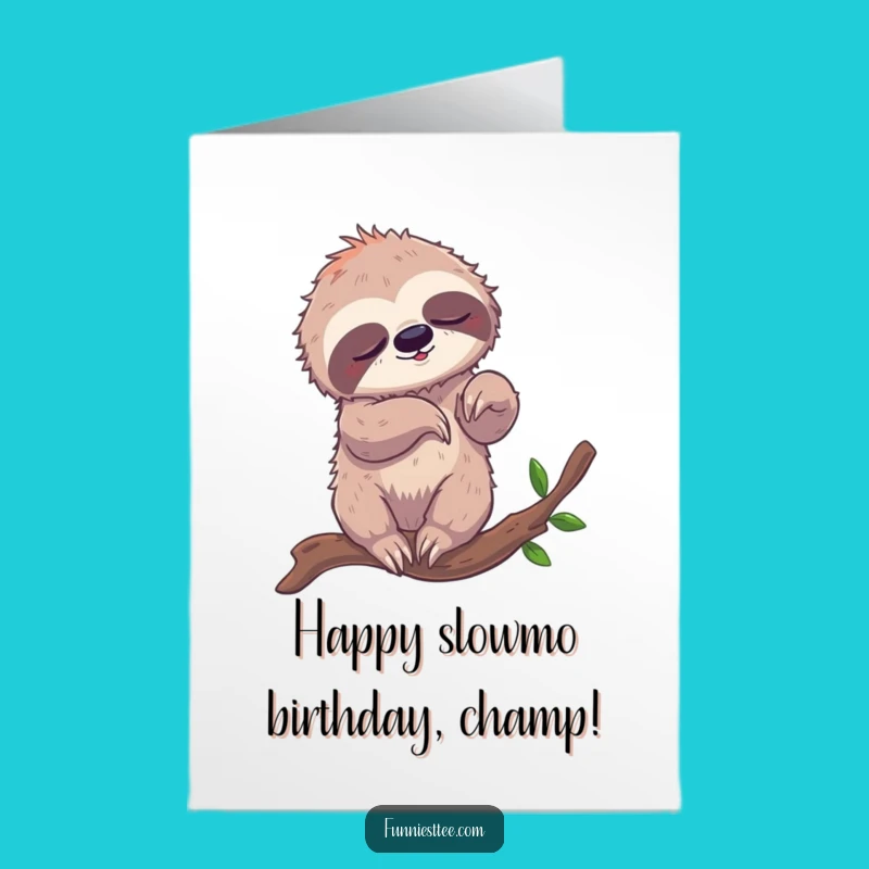 Free Printable Funny Sloth Breakdance Birthday Card - Hilarious Downloadable Gift