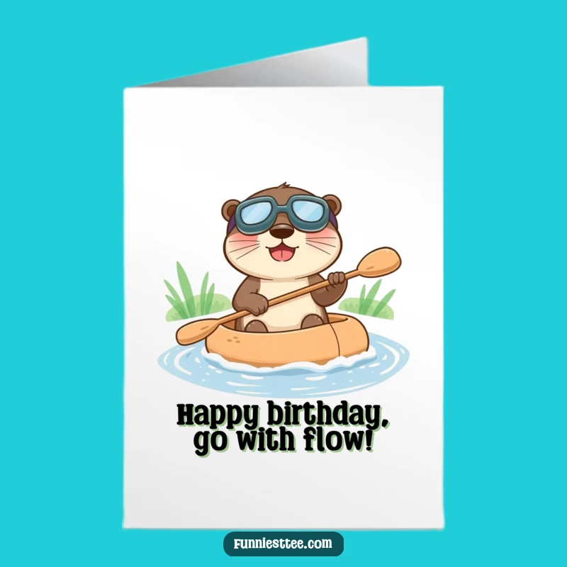 Free Printable Otter Birthday Card: Hilarious Downloadable Gift for a Splash-tastic Celebration!