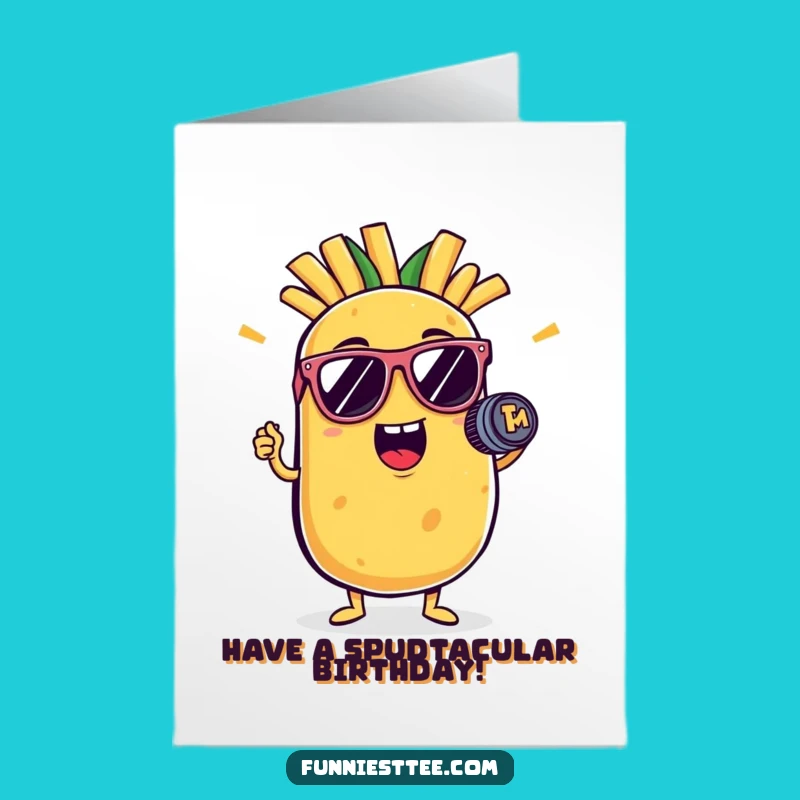 Free Printable Potato Rockstar Birthday Card - Funny Downloadable Gift