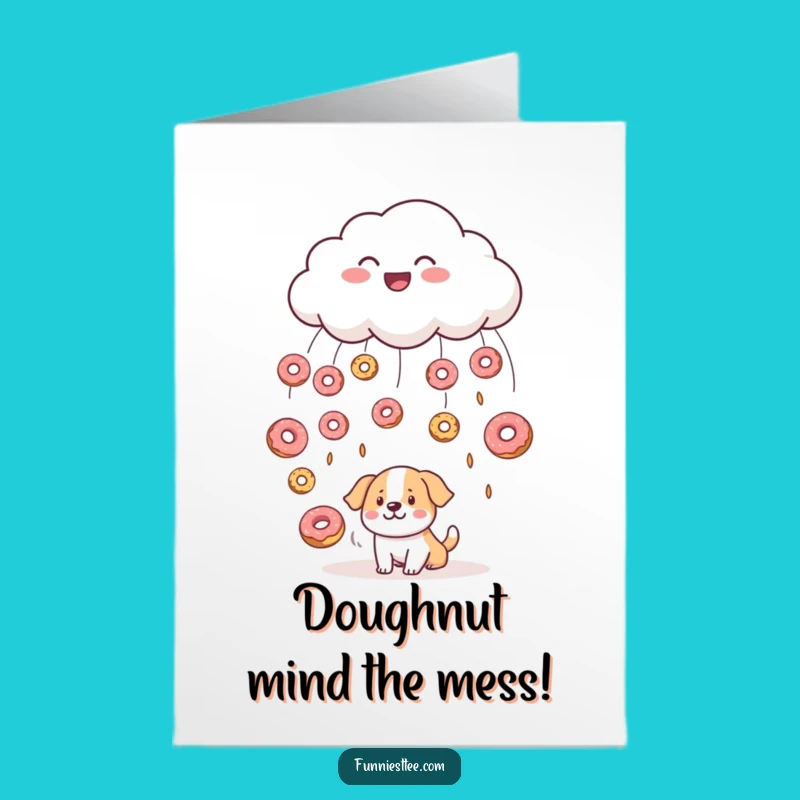 Free Printable Funny Cloud Donuts Dog Congrats Card - Sweet Downloadable Gift