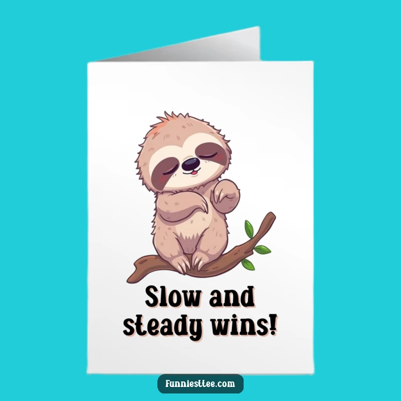 Free Printable Funny Sloth Breakdance Congrats Card - Hilarious Downloadable Gift