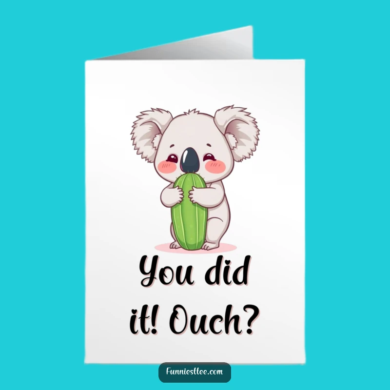 Free Printable Congratulations Koala Cactus Card - Funny Downloadable Greeting for Any Occasion!