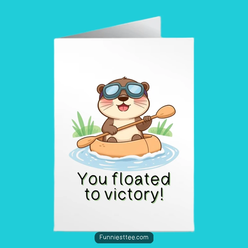 Free Printable Otter Congrats Card: Fun Downloadable Gift for Smooth Sailing Achievements!