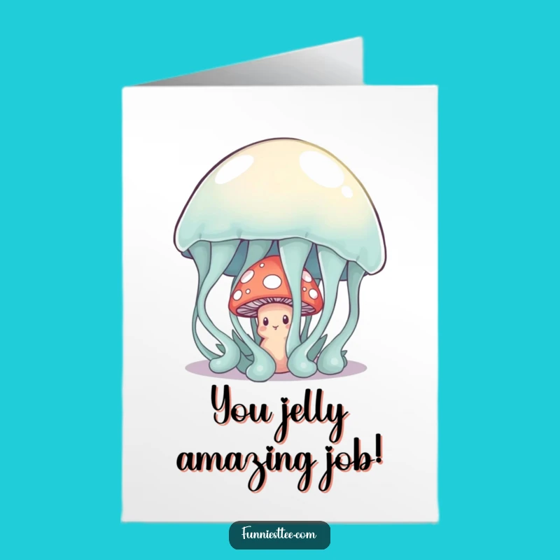 Free Printable Shy Mushroom Jelly Congrats Card - Whimsical Downloadable Gift