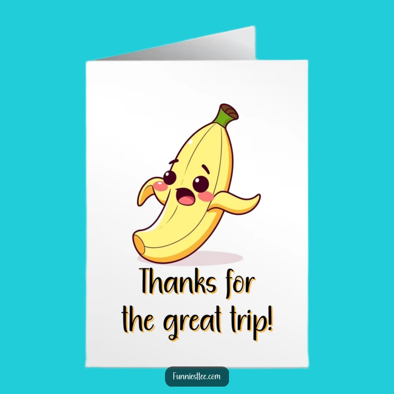 Free Printable Thank You Card: Banana Peel Slip Humour, A Delightful Downloadable Gift