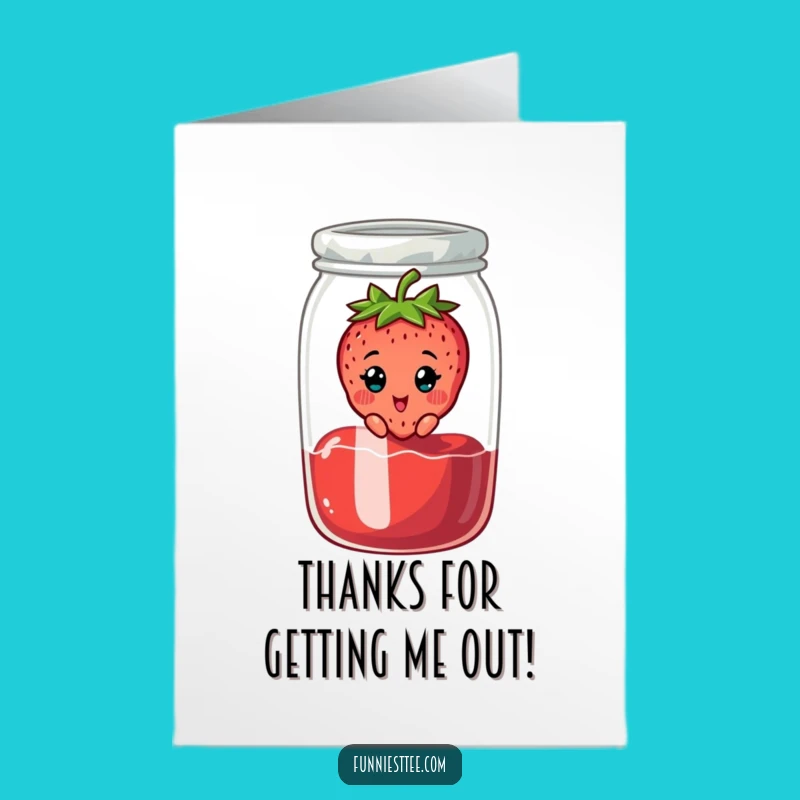 Free Printable Thank You Card: Strawberry Jam Surprise, Sweet Downloadable Gift