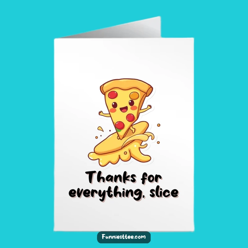 Free Printable Thank You: Pizza Cheese Wave Downloadable Gift