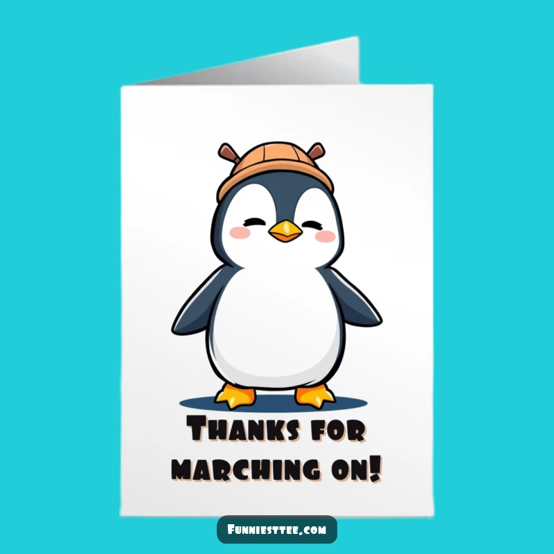Free Printable Penguin Thank You Card: Funny Downloadable for Their Efforts