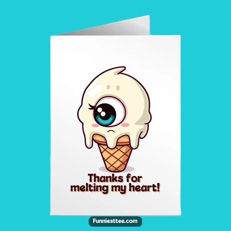 Free Printable Thank You Card: Confused Cone, Sweet Downloadable Gift