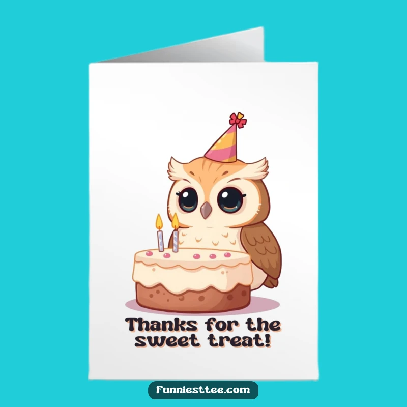 Free Printable Owl Thank You Card - Funny Downloadable Appreciation Gift
