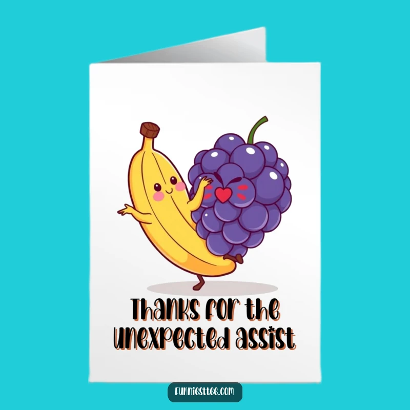 Funny Free Printable Thank You Card: Banana's Silly Slip! Appreciate with Laughter.