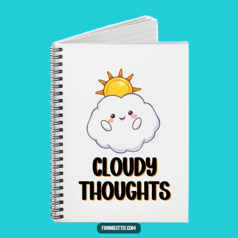 Funny Cloud Sun Notebook - Journal Sky Adventures, Whimsical Gift