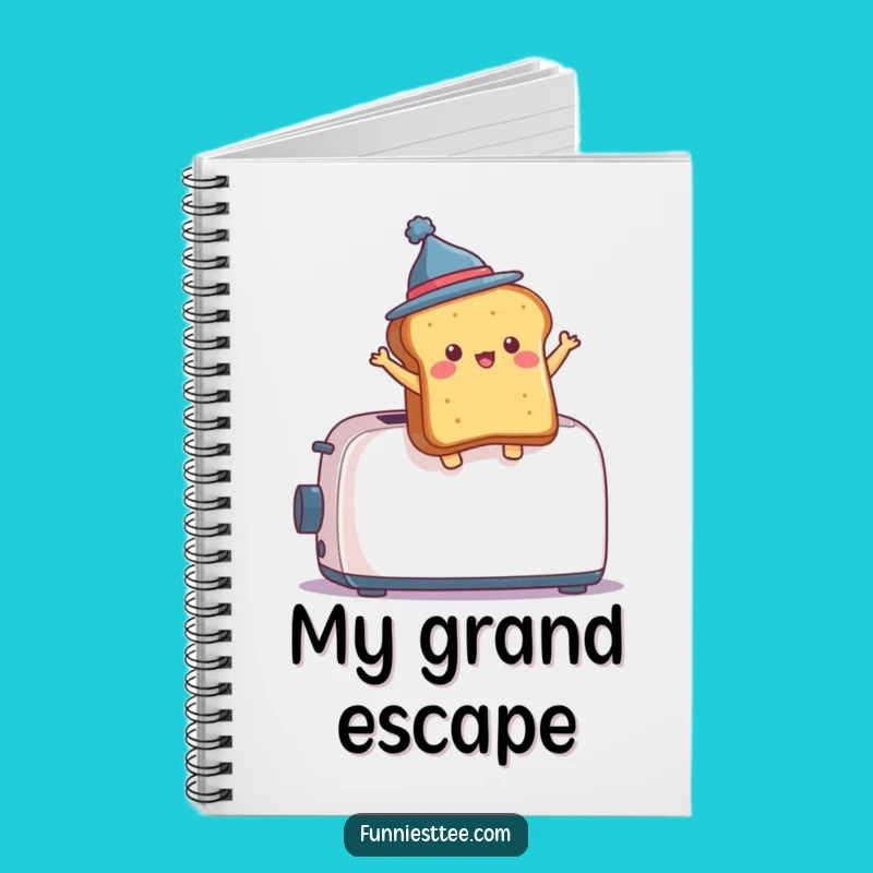 Funny Toast Leap Notebook - Journal Breakfast Drama Adventures Gift
