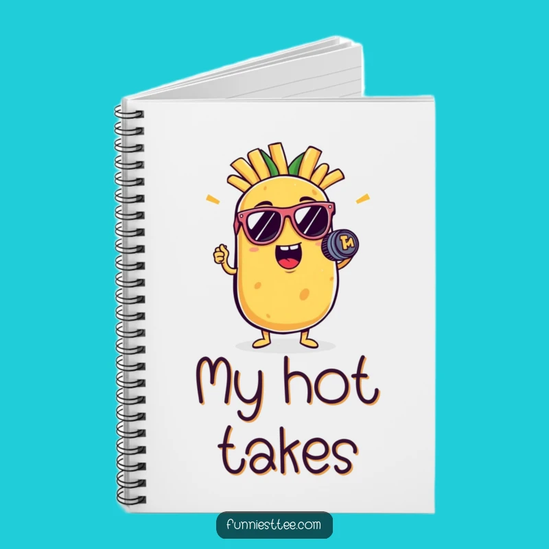 Funny Potato Fry Mic Notebook: Write Your Hit Single - Perfect Funny Gift!