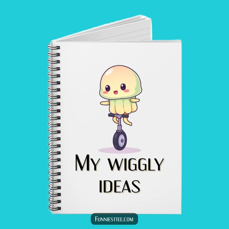Funny Wobbly Jelly Notebook - Journal Unicycle Adventures, Hilarious Gift