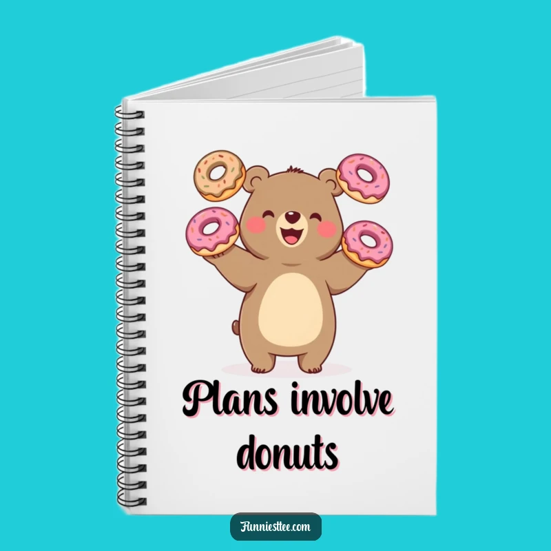 Funny Juggling Bear Donuts Notebook: Jot Down Sweet Ideas