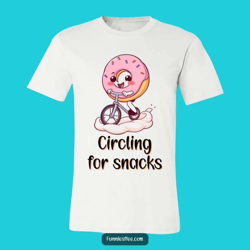 Funny Donut Unicycle T-Shirt: Hilarious Frosting Swirl Ride - Awesome Funny Gift!