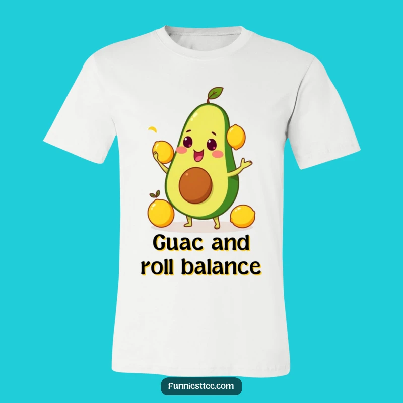Funny Avocado Juggling T-Shirt: Wear Your Comical Fruit Skills