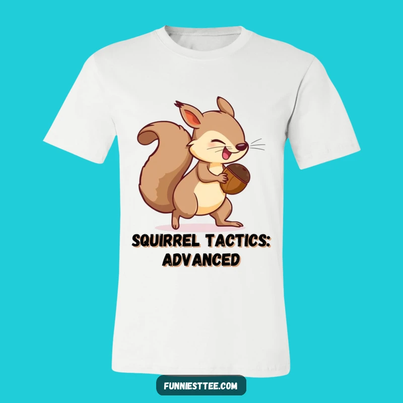 Funny Squirrel Tail Chase T-Shirt - Determined Rodent Apparel Gift