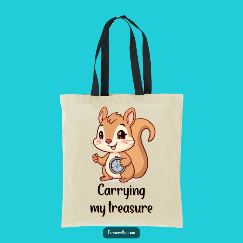 Funny Determined Squirrel Tote Bag: Carry Your Adventure Essentials