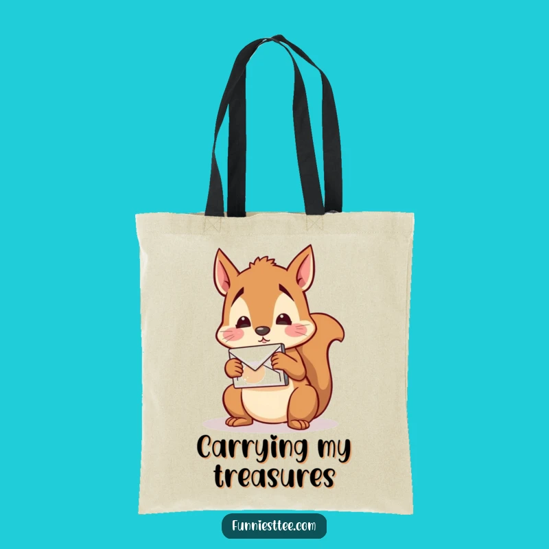 Funny Squirrel Mail Tote Bag: Confused Nut Carrier Funny Gift