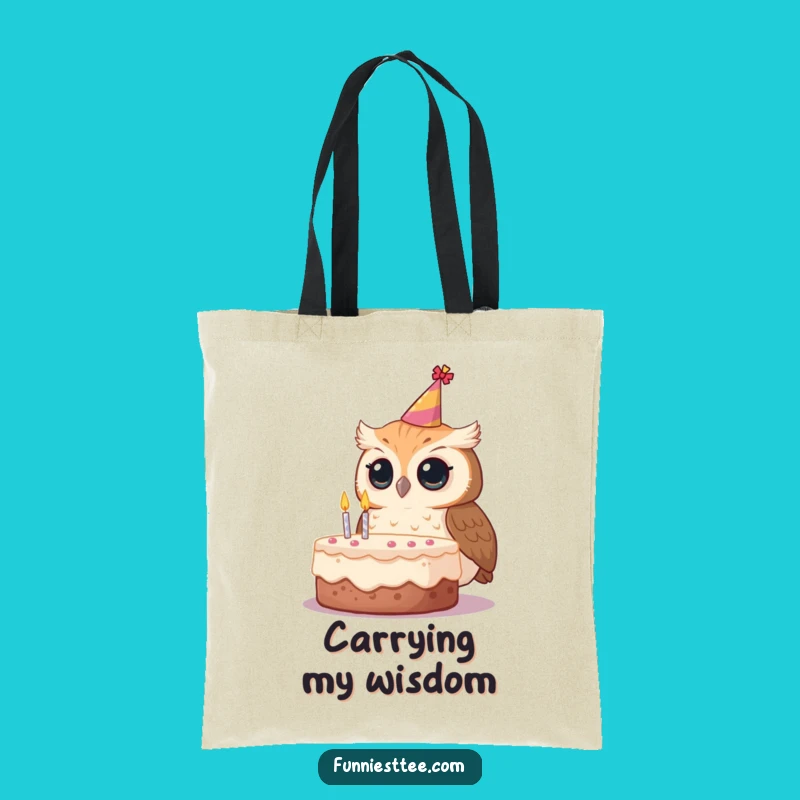 Funny Owl Party Hat Tote Bag: Carry Your Celebration Essentials