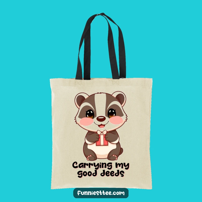 Funny Badger Gift Tote Bag: Carry Kindness Everywhere You Go