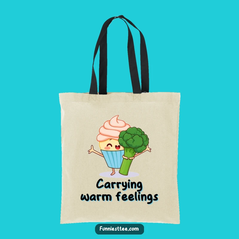 Funny Cupcake Hug Tote Bag: Carry Your Sweetness and Smiles!
