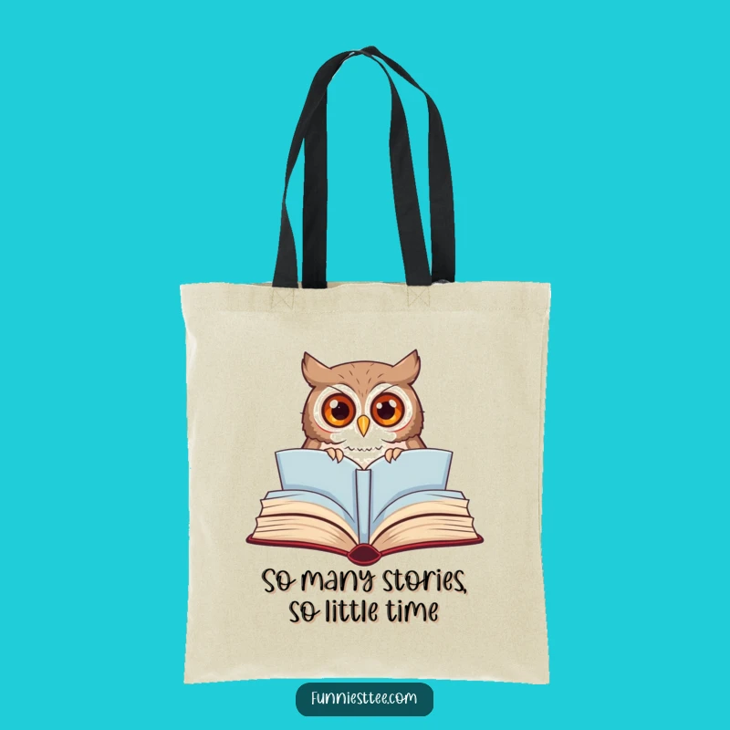 Funny Curious Owl Tote Bag - Stylish Book Lover Carry-All Tote