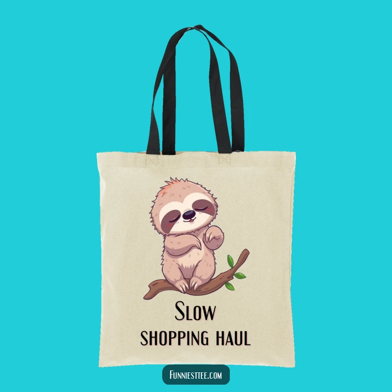 Funny Sloth Breakdancing Tote Bag - Carry Your Moves (Slowly)