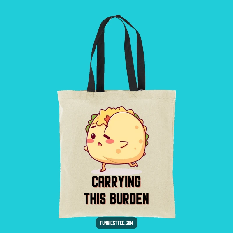 Funny Tripping Taco Tote Bag: Foodie Fail, Handy Humorous Carry-all